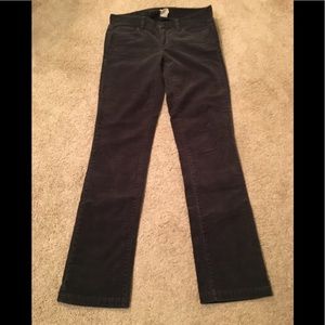 J. Crew corduroy matchstick dark gray pants